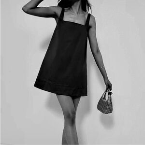 Chic Black Sleeveless A-line Dress HM
